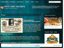 Tablet Screenshot of divecardarchive.com